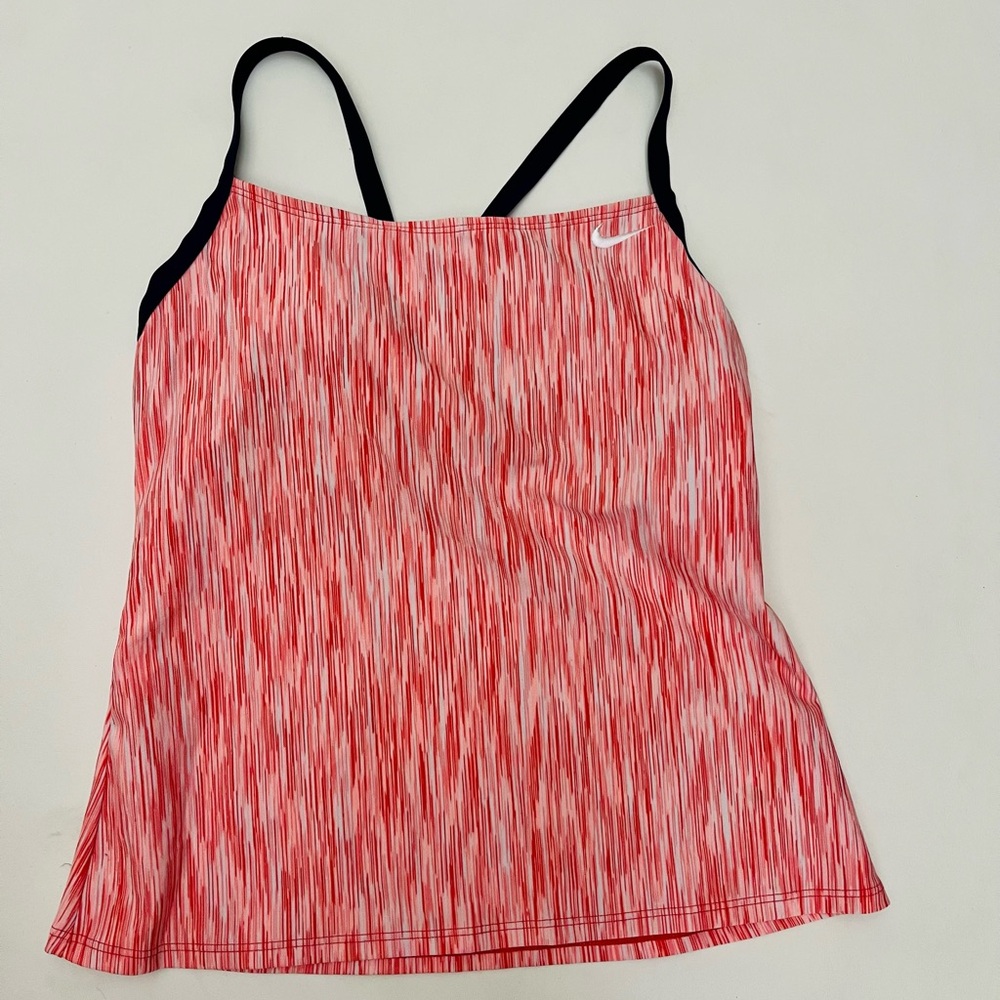 Nike swim women’s tankini top size small pink and navy blue